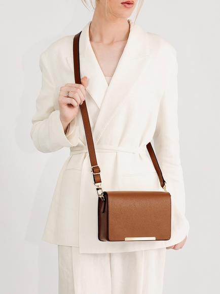 Apatchy London The Newbury Leather Cross Body Bag - view 2, Tan
