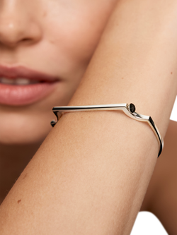 Monica Vinader Sterling Silver Signature Bangle - view 2, Silver