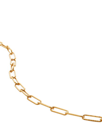 Monica Vinader Alta Textured Chain Necklace, Gold - view 2, Gold
