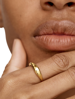 Monica Vinader Antica Stacking Ring, Gold - view 2, Gold