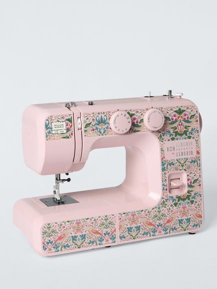 Morris & Co. John Lewis JL111 Strawberry Thief Sewing Machine, Pink - view 2, Multi