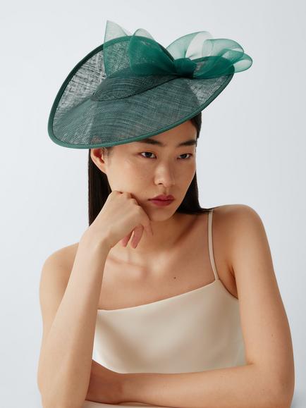 John Lewis Drew Woven Split Hat, Emerald, Emerald (new)