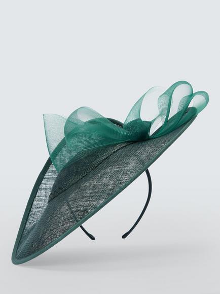 John Lewis Drew Woven Split Hat, Emerald - view 2, Emerald (new)