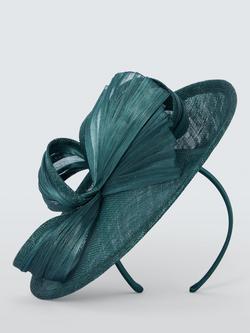 John Lewis Tilly Small Disc Fascinator, Teal, Teal (new)