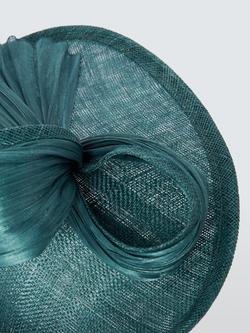 John Lewis Tilly Small Disc Fascinator, Teal - view 2, Teal (new)