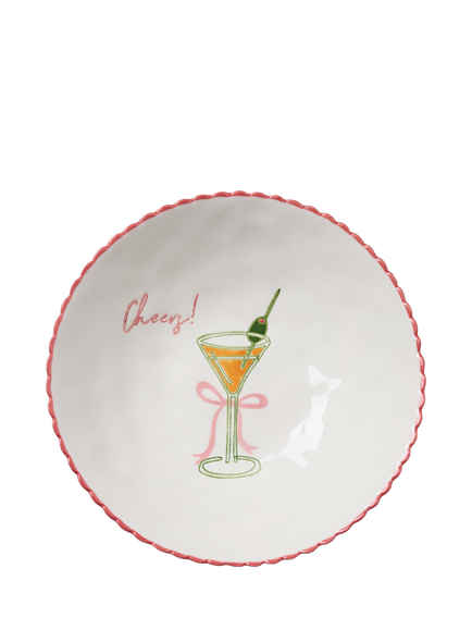 Wednesday Tea Collective Party Cocktail Stoneware Bowl, 19cm, Multi