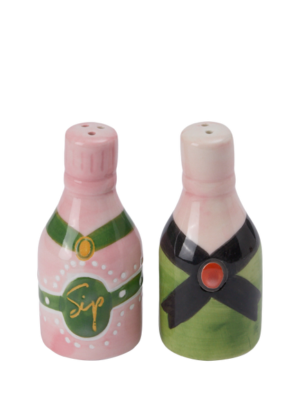 Wednesday Tea Collective Champagne Stoneware Salt & Pepper Shakers, Multi