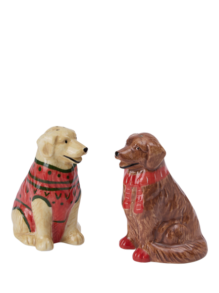 Wednesday Tea Collective Dog Stoneware Salt & Pepper Shakers - view 2, Multi