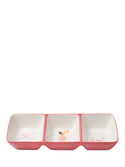 Wednesday Tea Collective Stoneware Party Divided Dish, 30.5cm - view 2, Multi