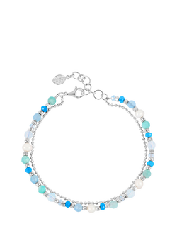 Dower & Hall Sterling Silver Orissa Gemstone Bracelet, Silver