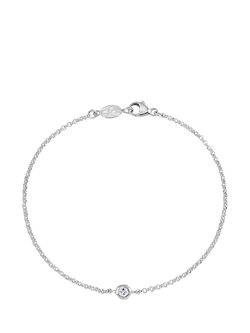 Dower & Hall Dewdrop Sapphire Chain Bracelet, Silver, Silver