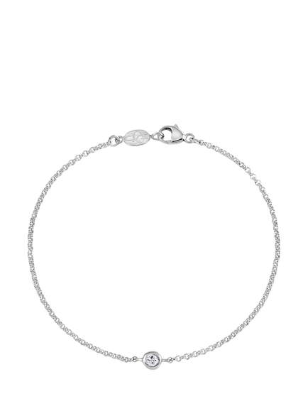 Dower & Hall Dewdrop Sapphire Chain Bracelet, Silver, Silver