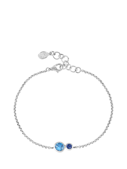 Dower & Hall Topaz and Sapphire Chain Bracelet, Silver, Silver