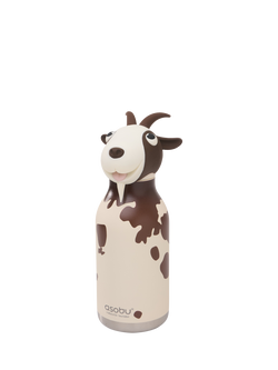 Asobu Bestie Goat Drinks Bottle, 460ml, Brown / White, Brown / White