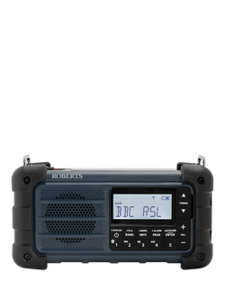 Roberts SolarDAB 99 DAB+/FM Bluetooth Solar Powered Digital Radio, Blue, Blue