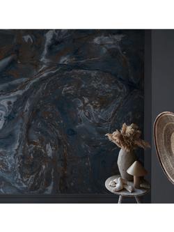 Abigail Ahern Ethereal Marble Wallpaper - view 2, Sapphire