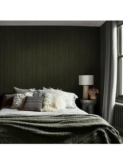 Abigail Ahern Fibre Stripe Wallpaper - view 2, Forest