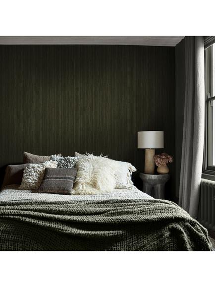 Abigail Ahern Fibre Stripe Wallpaper - view 2, Forest
