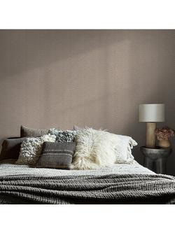 Abigail Ahern Herringbone Weave Wallpaper - view 2, Praline