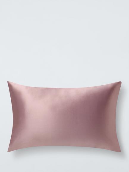 John Lewis Organic Mulberry Silk Standard Pillowcase, Mauve, Mauve