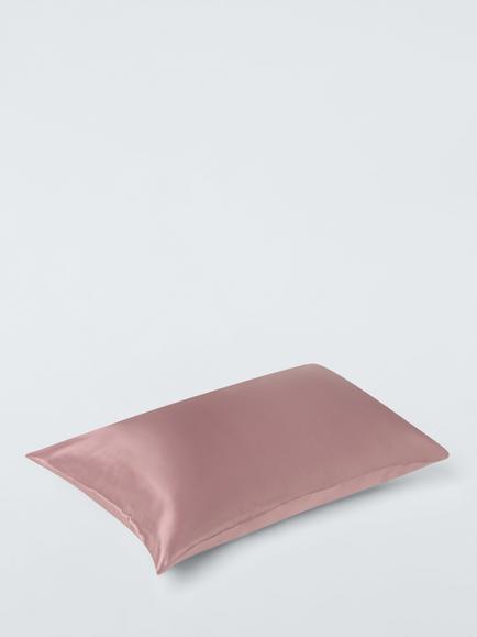 John Lewis Organic Mulberry Silk Standard Pillowcase, Mauve - view 2, Mauve