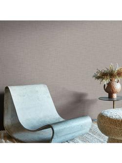 Abigail Ahern Weathered Linen Wallpaper - view 2, Stone