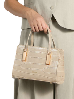 Dune London Dinkydenbeym Croc Grab Bag, Grey - view 2, Grey