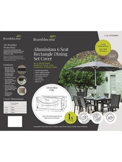 Bramblecrest 6-Seater Rectangular Dining Set Garden Furniture Cover, 164 x 95cm - view 2, Khaki