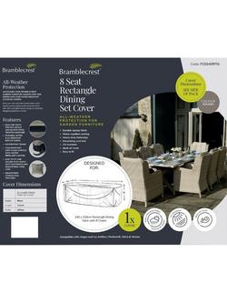 Bramblecrest 8-Seater Rectangular Dining Set Garden Furniture Cover, 240 x 100cm - view 2, Khaki