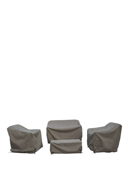Bramblecrest Como 4-Seater Lounging Set Garden Furniture Covers, Khaki
