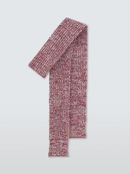 John Lewis Skinny Marl Scarf, Pink Multi - view 2, Pink Multi