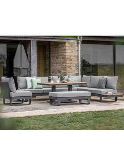 Bramblecrest Brooklyn 10-Seater L-Shape Rectangular Garden Sofa Set, Anthracite - view 2, Anthracite