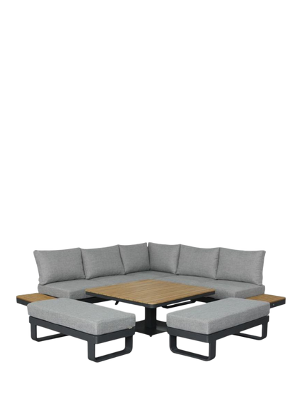 Bramblecrest Brooklyn 10-Seater Square Garden Sofa Set, Anthracite, Anthracite