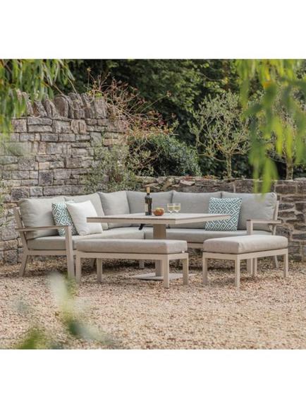 Bramblecrest Zurich 10-Seater Modular Garden Casual Dining Set with Height-Adjustable Table, Mocha - view 2, Mocha