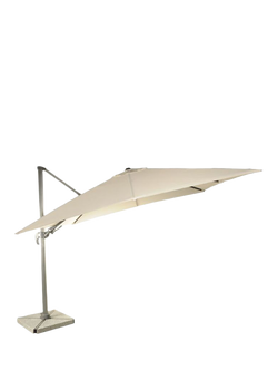 Bramblecrest Truro LED Freestanding Cantilever Parasol & Base, 3m, Sand, Sand
