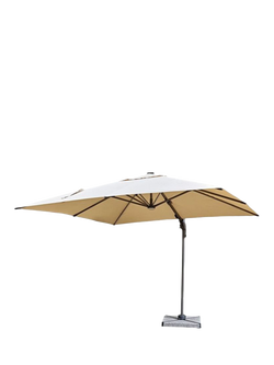 Bramblecrest Truro LED Freestanding Cantilever Parasol & Base, 3m, Sand - view 2, Sand