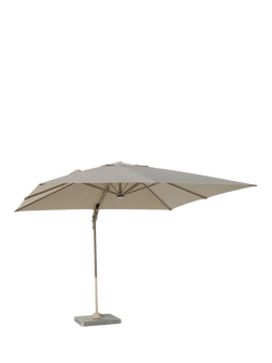Bramblecrest Truro LED Freestanding Cantilever Parasol & Base, 3m, Stone, Stone