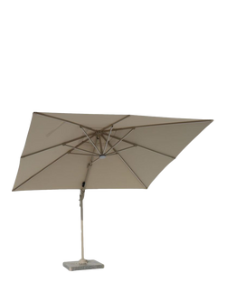 Bramblecrest Truro LED Freestanding Cantilever Parasol & Base, 3m, Stone - view 2, Stone