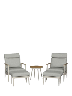 Bramblecrest Wisley 2-Seater Garden Recliner Set, Mocha, Mocha