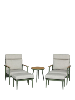 Bramblecrest Wisley 2-Seater Garden Recliner Set, Sage, Sage