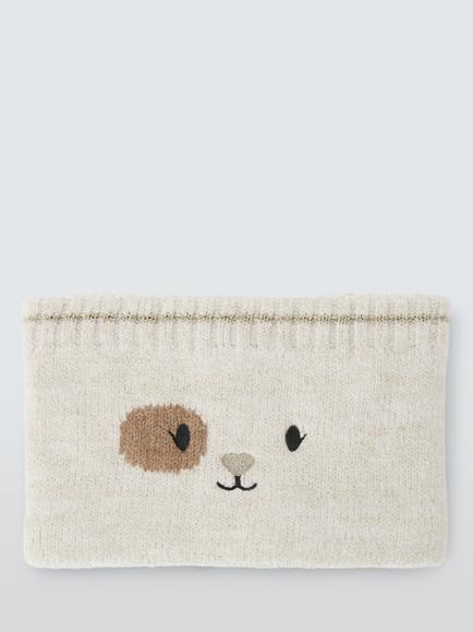 John Lewis Kids' Bear Snood, White - view 2, White