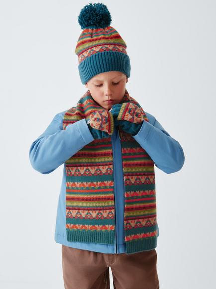 John Lewis Kids' Fair Isle Scarf, Multi, Multi