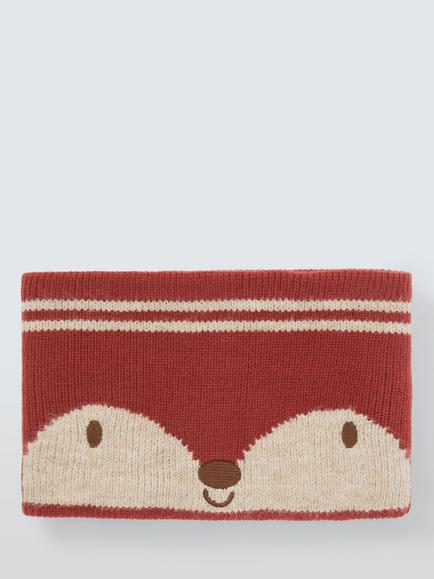 John Lewis Kids' Fox Snood, Orange - view 2, Orange