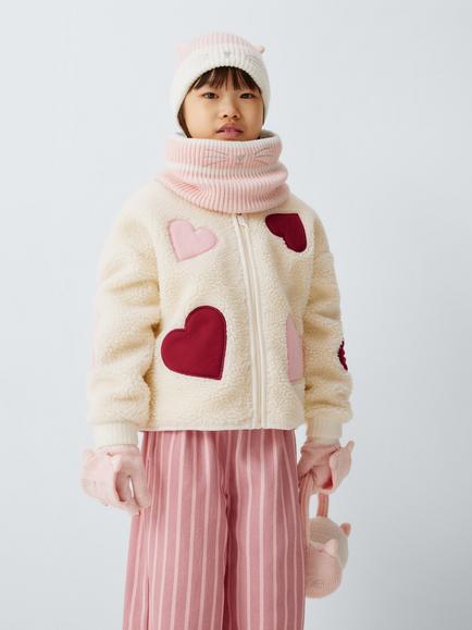 John Lewis Kids' Cat Snood, Pink, Pink