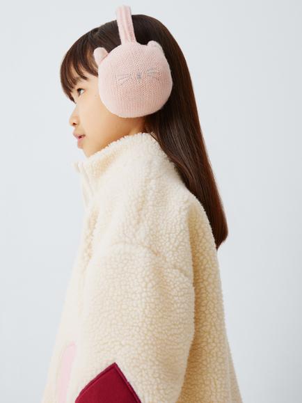 John Lewis Kids' Cat Earmuffs, Pink, Pink