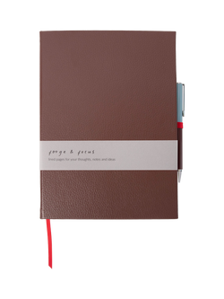 Caroline Gardner Lined Notebook and Pen, Wine - view 2, Wine