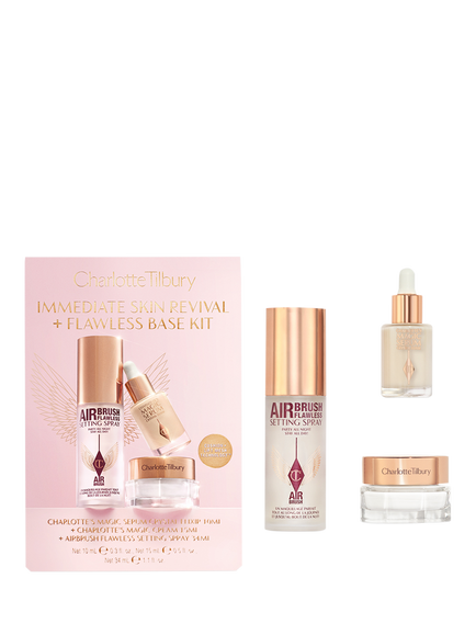 Charlotte Tilbury Immediate Skin Revival + Flawless Base Kit Skincare Gift Set, 