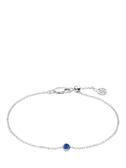Sif Jakobs Jewellery Cubic Zirconia Chain Bracelet, Silver/Blue