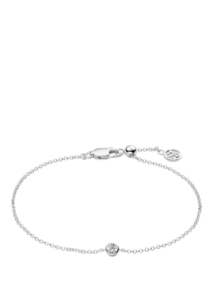 Sif Jakobs Jewellery Cubic Zirconia Chain Bracelet, Silver