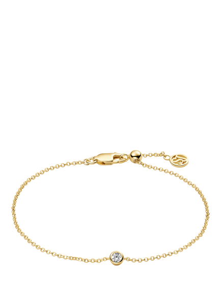 Sif Jakobs Jewellery Cubic Zirconia Chain Bracelet, Gold